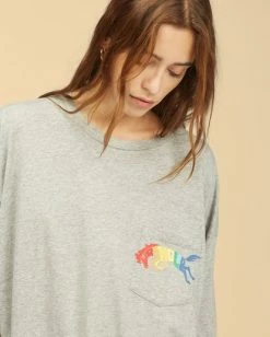 BILLABONG Wrangler True Boy Pocket Tee ATHLETIC GREY -Women Clothing Shop abjkt00236 billabongw agy dtl1