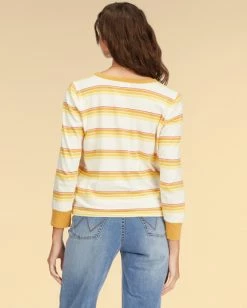 BILLABONG Wrangler Going Retro Long Sleeve T-Shirt SUNFLOWER -Women Clothing Shop abjkt00237 billabongw snf bck1