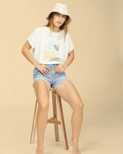 BILLABONG Wrangler Take It Back T-Shirt AGED INDIGO -Women Clothing Shop abjkt00238 billabongw scs dtl2