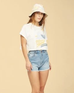 BILLABONG Wrangler Take It Back T-Shirt AGED INDIGO -Women Clothing Shop abjkt00238 billabongw scs frt1