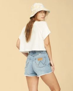 BILLABONG Wrangler Take It Back T-Shirt AGED INDIGO -Women Clothing Shop abjkt00238 billabongw scs sd2