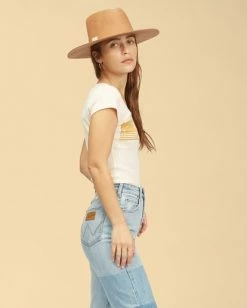 BILLABONG Wrangler Hey Honey T-Shirt WHITE CAP -Women Clothing Shop abjkt00239 billabongw wcp sd1