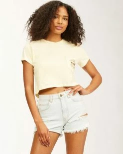 BILLABONG Gone Coastal Crop Top PINK LADY