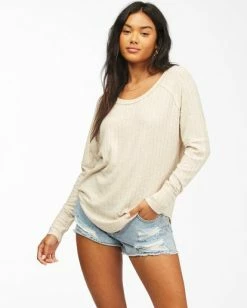 BILLABONG Come Along Knit Top OFF BLACK