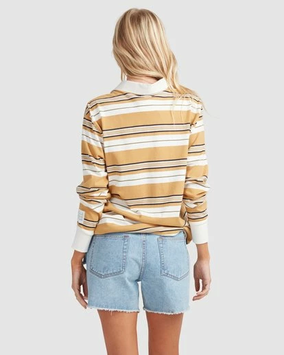 BILLABONG Double Up Rugby Polo Top OLIVE 4 BILLABONG Double Up Rugby Polo Top OLIVE - Image 4