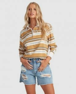 BILLABONG Double Up Rugby Polo Top OLIVE 10 BILLABONG Double Up Rugby Polo Top OLIVE -Women Clothing Shop abjkt00260 billabongw mus frt2