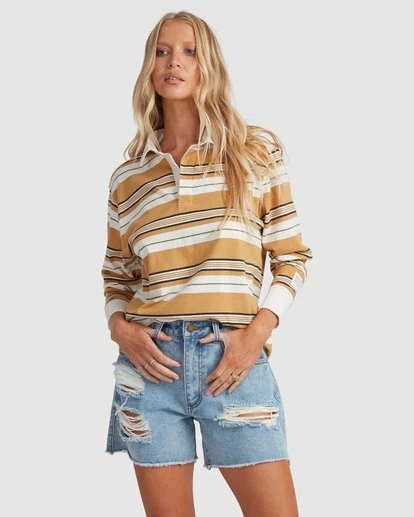 BILLABONG Double Up Rugby Polo Top OLIVE 5 BILLABONG Double Up Rugby Polo Top OLIVE - Image 5