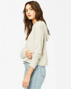 BILLABONG Adelaide Crop Pullover Hoodie ATHLETIC GREY 6 BILLABONG Adelaide Crop Pullover Hoodie ATHLETIC GREY -Women Clothing Shop abjkt00281 billabongw agy sd1