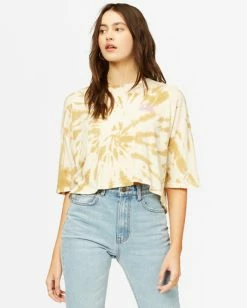BILLABONG Soul Surfer Tie-Dyed Boxy T-Shirt OLIVE MOSS