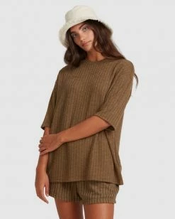 BILLABONG Sunset Top KHAKI -Women Clothing Shop abjkt00300 billabongw kha frt2