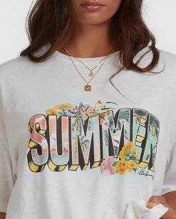 BILLABONG Shine On Short Sleeve T-Shirt SALT CRYSTAL -Women Clothing Shop abjkt00301 billabongw scs dtl1