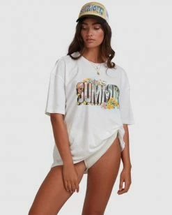 BILLABONG Shine On Short Sleeve T-Shirt SALT CRYSTAL