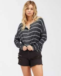 BILLABONG New Anyday Long Sleeve Henley Top SALT CRYSTAL