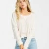 BILLABONG Pick Me Up Waffle Knit Long Sleeve Top TOFFEE