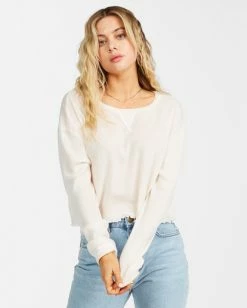 BILLABONG Pick Me Up Waffle Knit Long Sleeve Top TOFFEE