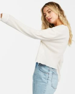 BILLABONG Pick Me Up Waffle Knit Long Sleeve Top TOFFEE 9 BILLABONG Pick Me Up Waffle Knit Long Sleeve Top TOFFEE -Women Clothing Shop abjkt00308 billabongw anw sd1