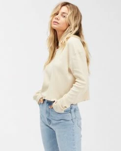 BILLABONG Pick Me Up Waffle Knit Long Sleeve Top TOFFEE 10 BILLABONG Pick Me Up Waffle Knit Long Sleeve Top TOFFEE -Women Clothing Shop abjkt00308 billabongw anw sd2
