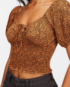 BILLABONG Sweet Sunset Printed Knit Top SALT CRYSTAL -Women Clothing Shop abjkt00309 billabongw tof dtl1