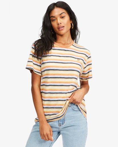 BILLABONG Take A Trip Striped T-Shirt ANTIQUE WHITE 2 BILLABONG Take A Trip Striped T-Shirt ANTIQUE WHITE - Image 2