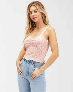BILLABONG Searching For Sun Knit Tank Top MELON -Women Clothing Shop abjkt00320 billabongw mel sd1