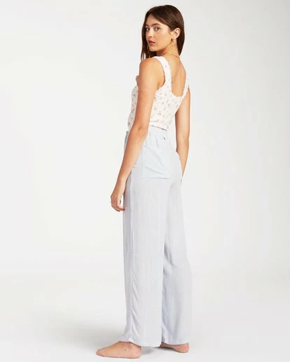 BILLABONG Wandering Heart Elastic Waist Pants COSTA BLUE 4 BILLABONG Wandering Heart Elastic Waist Pants COSTA BLUE - Image 4