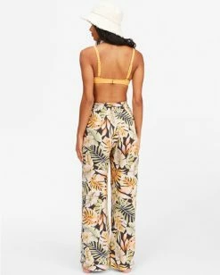 BILLABONG Split Spirit Floral Pants BLACK 2 -Women Clothing Shop abjnp00118 billabongw bk2 bck1