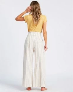 BILLABONG Wild Honey Striped Wide-Leg Pants COOL WIP -Women Clothing Shop abjnp00119 billabongw cwp bck1
