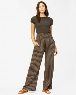 BILLABONG New Waves 2 Wide Leg Beach Pants WHITE/MULTI -Women Clothing Shop abjnp00127 billabongw ob1 frt1