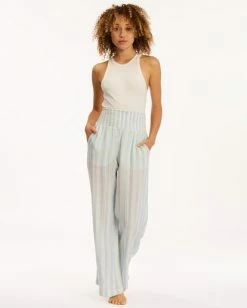 BILLABONG New Waves 2 Wide Leg Beach Pants WHITE/MULTI -Women Clothing Shop abjnp00127 billabongw plb frt1