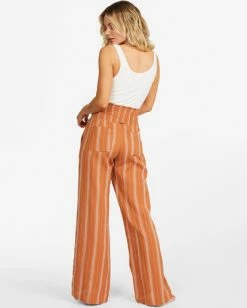 BILLABONG New Waves 2 Wide Leg Beach Pants WHITE/MULTI -Women Clothing Shop abjnp00127 billabongw tof bck1