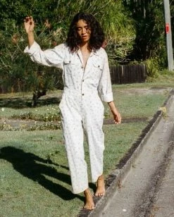 BILLABONG Just Work It Jumpsuit SALT CRYSTAL