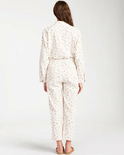 BILLABONG Just Work It Jumpsuit SALT CRYSTAL 4 BILLABONG Just Work It Jumpsuit SALT CRYSTAL - Image 4