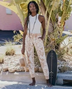 BILLABONG At Last Floral Sweatpants SANDCASTLE -Women Clothing Shop abjnp00152 billabongl sac frt1