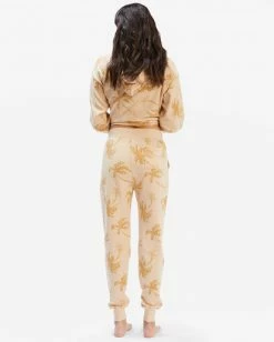 BILLABONG At Last Floral Sweatpants SANDCASTLE -Women Clothing Shop abjnp00152 billabongw tgb0 bck1