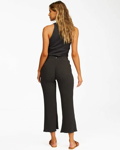 BILLABONG Come Through Cropped Flared Pants OFF BLACK 3 BILLABONG Come Through Cropped Flared Pants OFF BLACK - Image 3