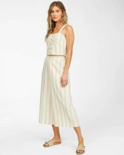 BILLABONG Sunset Beach Cropped Wide-Leg Pants NATURAL -Women Clothing Shop abjnp00157 billabongw cml0 sd1