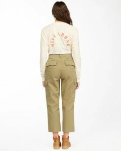 BILLABONG A/Div Heading Out Cargo Pants SAGE -Women Clothing Shop abjnp00204 billabongw sag bck1