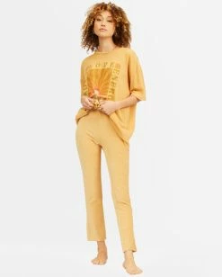 BILLABONG Hit A Cord Pants GOLD DUST 7 BILLABONG Hit A Cord Pants GOLD DUST -Women Clothing Shop abjnp00207 billabongw gdd frt1