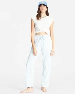 BILLABONG Beachy Keen Woven Drawcord Pants LIGHT CHAMBRAY