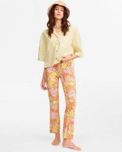 BILLABONG Going High Flared Pants MOSS -Women Clothing Shop abjnp00218 billabongw mos frt1