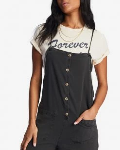 BILLABONG Beach Cruiser Wide Leg Overalls LIGHT CHAMBRAY -Women Clothing Shop abjnp00234 billabongw ofb dtl1