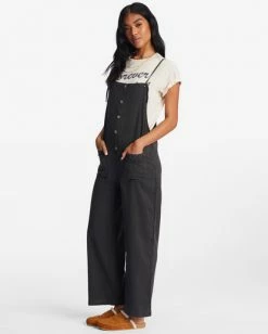 BILLABONG Beach Cruiser Wide Leg Overalls LIGHT CHAMBRAY -Women Clothing Shop abjnp00234 billabongw ofb sd1