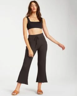 BILLABONG Come Through Pants 2 OFF BLACK -Women Clothing Shop abjnp00252 billabongw ofb frt1