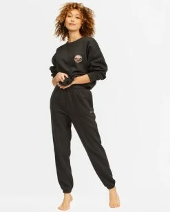 BILLABONG Surf Vibe Tie-Dyed High-Waist Sweatpants OFF BLACK 14 BILLABONG Surf Vibe Tie-Dyed High-Waist Sweatpants OFF BLACK -Women Clothing Shop abjnp00270 billabongw ofb frt2