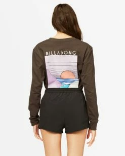 BILLABONG Adventure Shorts BLACK -Women Clothing Shop abjns00113 billabongw blk bck1