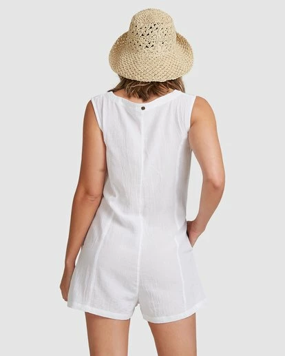 BILLABONG Breeze Away Jumpsuit WHITE 3 BILLABONG Breeze Away Jumpsuit WHITE - Image 3