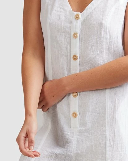BILLABONG Breeze Away Jumpsuit WHITE 5 BILLABONG Breeze Away Jumpsuit WHITE - Image 5