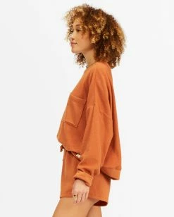 BILLABONG New Tides Sweatshorts BRONZE 8 BILLABONG New Tides Sweatshorts BRONZE -Women Clothing Shop abjns00162 billabongw brz sd2