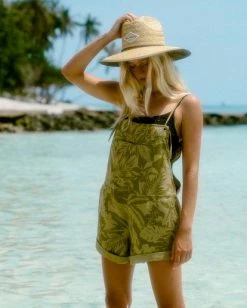 BILLABONG Wild Pursuit Short Overall WILD HONEY -Women Clothing Shop abjns00175 billabongl grt frt1