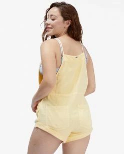 BILLABONG Wild Pursuit Short Overall WILD HONEY -Women Clothing Shop abjns00175 billabongw yej0 bck1